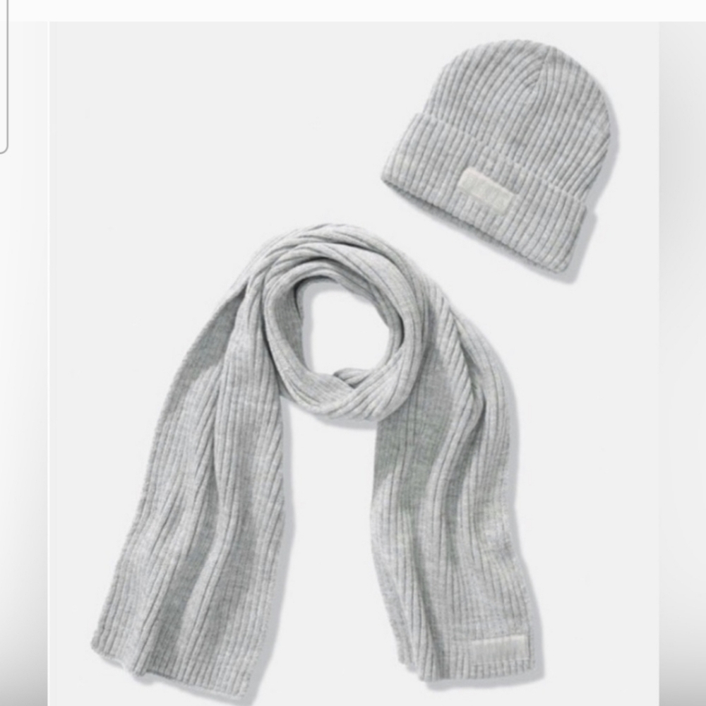 PINK VS beanie hat and scarf
